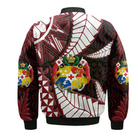 Tonga Emancipation Day Bomber Jacket Kupesi Pattern No.2 Black LT9 - Wonder Print Shop