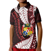 Tonga Polo Shirt Emancipation Day Kupesi Pattern No.2 Black - Wonder Print Shop