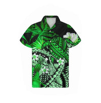 Polynesian Hawaiian With Turrtle Matching Hawaiian Shirt And Dress No.1 LT6 - Wonder Print Shop