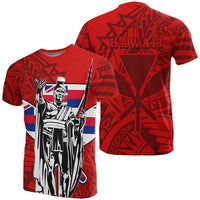 King Kanaka Flag Polynesian Red Hawaii Kamehameha T Shirt - Wonder Print Shop