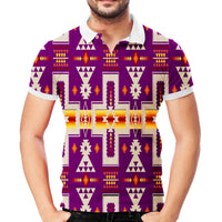 Purple Tribe Design Native American Polo T Shirt 3D LT10 - Wonder Print Shop