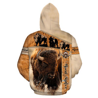 Bison Native American 3D All Over Printed Hoodie Unisex - Wonder Print Shop