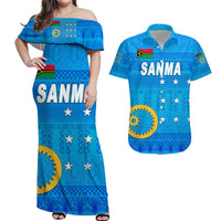 Sanma Province Matching Hawaiian Outfits For Couples Vanuatu Pattern Traditional Style LT8 - Wonder Print Shop