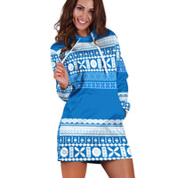 Bula Fiji Hoodie Dress Tapa Pattern LT13 - Wonder Print Shop