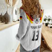 (Custom Text and Number) Germany Football Women Casual Shirt Deutschland 2022 Style LT13 - Wonder Print Shop