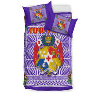 (Tupou S Mapa) Tonga Pattern with Coat of Arms Bedding Set LT4 - Wonder Print Shop