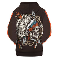 Skull Chief Native American 3D Hoodie LT10 - Wonder Print Shop