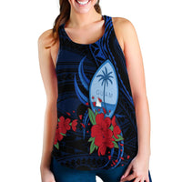 Guam Women Racerback Tank Polynesian Flowers LT13 - Wonder Print Shop