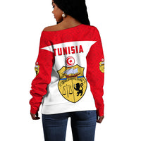 Tunisia Off Shoulder Sweater Tunisian Patterns Sporty Style LT13 - Wonder Print Shop