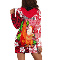 Mele Kalikimaka Hoodie Dress Christmas Hawaii with Santa Claus LT13 - Wonder Print Shop