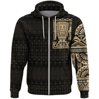 Inca Viracocha Zip Hoodie Tattoo Style - Wonder Print Shop