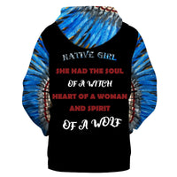 Native American Girl 3D Hoodie LT10 - Wonder Print Shop