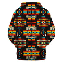 Black Pattern Native American 3D Hoodie LT10 - Wonder Print Shop