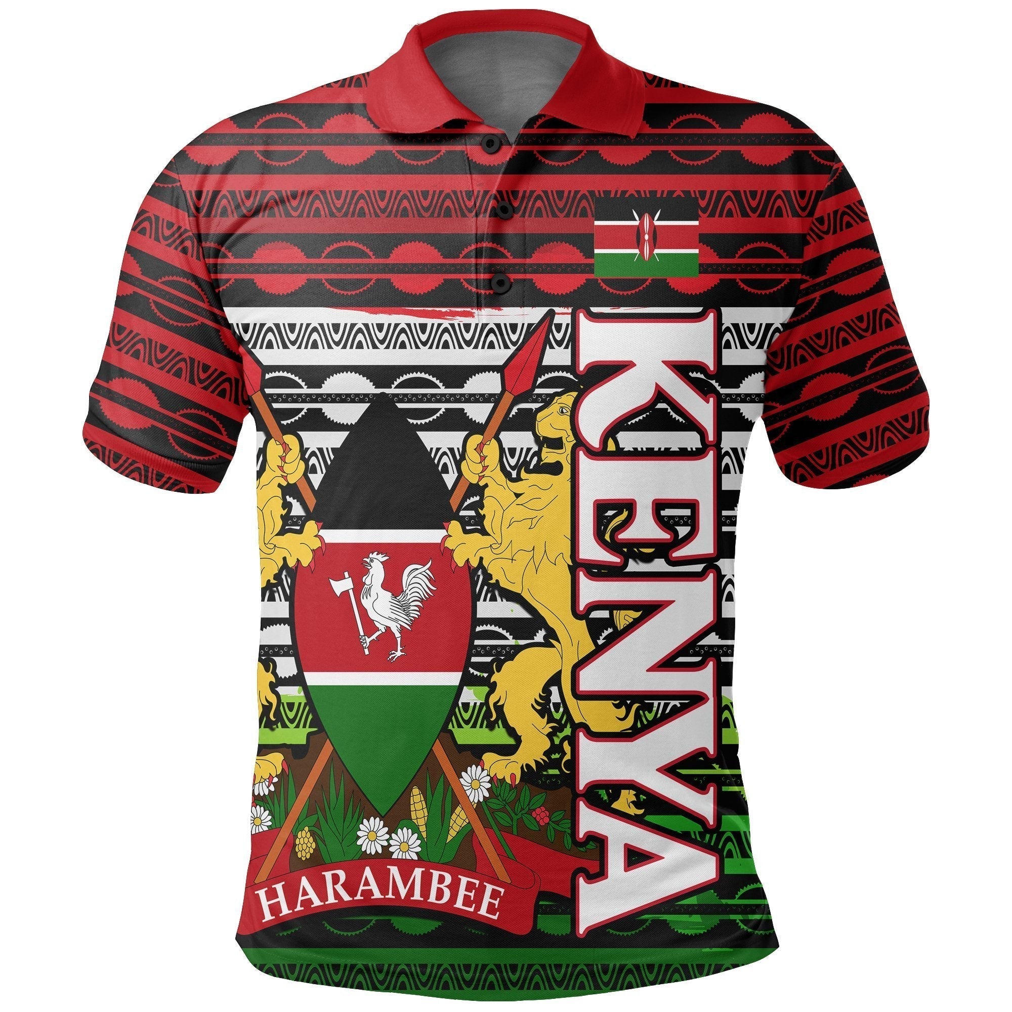 african-shirt-kenya-coat-of-arms-polo-shirt