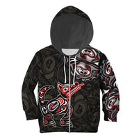 Canada Haida Wolf Hoodie Kid - Wonder Print Shop