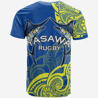 Yasawa Rugby Union Fiji T Shirt Tapa Pattern LT12 - Wonder Print Shop