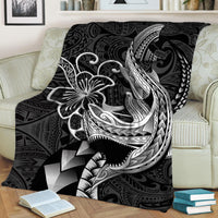 polynesian-shark-tattoo-hawaii-tribal-blanket