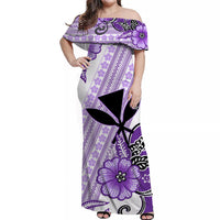 hawaii-off-shoulder-long-dress-kakau-tribal-purple-batik-floral-ver02