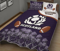 Scotland Rugby Union Quilt Bed Set Thistle Flower Purple Original LT20 - Wonder Print Shop