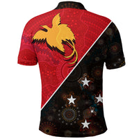 Papua New Guinea With Australian Aboriginal Print Polo Shirt LT20 - Wonder Print Shop