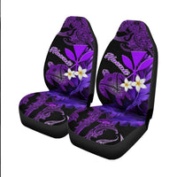 Hawaii Turtle With Plumeria Leaf Purple Car Seat Covers - LT12 - Wonder Print Shop
