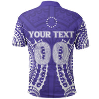 Custom Cook Islands Rarotonga Polo Shirt Purple Tribal Pattern LT12 - Wonder Print Shop