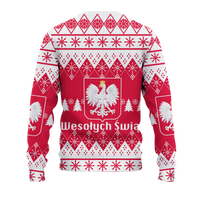 Poland Christmas Wesoych Swiat Ugly Pattern Sweatshirt - LT12 - Wonder Print Shop