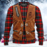 Santa Cowboy Christmas Vintage Style Ugly Christmas Sweater - Wonder Print Shop