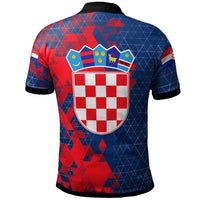 Croatia Custom Polo Shirt Nattional Flag Polygon Style - Wonder Print Shop
