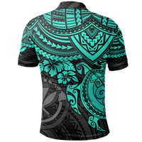 Hawaii Polynesian Polo Shirt, Turtle Hibiscus Golf Shirt - Wonder Print Shop