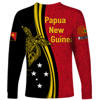 Papua New Guinea Independence Anniversary Polynesian Tribal Long Sleeve Shirt LT12 - Wonder Print Shop
