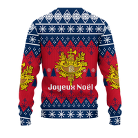 France Christmas Joyeux Noel Ugly Pattern Sweatshirt - LT12 - Wonder Print Shop