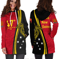 Papua New Guinea Independence Anniversary Polynesian Tribal Hoodie Dress LT12 - Wonder Print Shop
