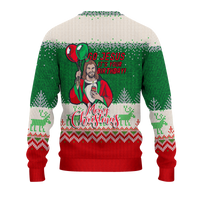 Christmas Go Jesus It's Your Birthday Ugly Pattern Sweatshirt - LT12 - Wonder Print Shop