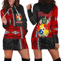 Tonga Hoodie Dress Tongan Pattern Mix Polynesian LT13 - Wonder Print Shop