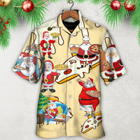Christmas Santa Eating Pizza. It's Yummy Hawaiian Shirt - Wonder Print Shop