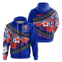 Custom Waianae High School Zip up Hoodie Hawaiian Hibiscus Flowers LT20 - Wonder Print Shop