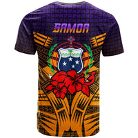 Samoa T Shirt Hibiscus With Tribal LT12 - Wonder Print Shop