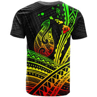 Custom Hawaii Fish Hook Polynesian Tribal Reggae T Shirt LT12 - Wonder Print Shop