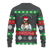 Christmas Jesus Birthday Party Ugly Pattern Sweatshirt - LT12 - Wonder Print Shop