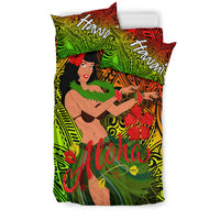 Hawaii Hula Girl Reggae Bedding Set - LT2 - Wonder Print Shop