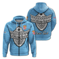 Custom Fiji Viti Levu Tapa Tribal Zip Hoodie LT12 - Wonder Print Shop