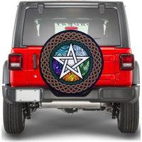 Celtic Pentagram With Elements Spare Tire Cover LT12 - Wonder Print Shop