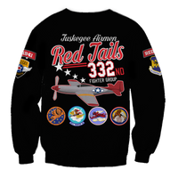 Custom Tuskegee Airmen The Red Tails Pride Sweatshirt LT12 - Wonder Print Shop