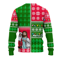 Santa With Jesus Christmas 2022 Ugly Style Sweatshirt - LT12 - Wonder Print Shop