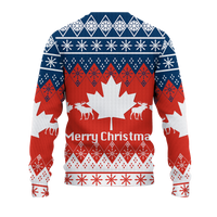 Canada Christmas Merry Christmas Ugly Pattern Sweatshirt - LT12 - Wonder Print Shop