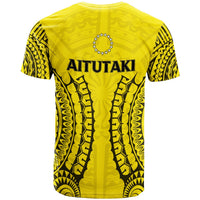 Cook Islands Aitutaki T Shirt Tribal Pattern LT12 - Wonder Print Shop