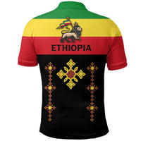 Ethiopia Cross With Flag Polo Shirt LT12 - Wonder Print Shop