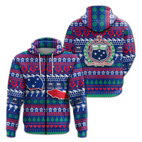 Samoa Christmas Zip Hoodie Ugly Christmas LT12 - Wonder Print Shop