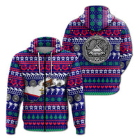 American Samoa Christmas Zip Hoodie Ugly Christmas LT12 - Wonder Print Shop